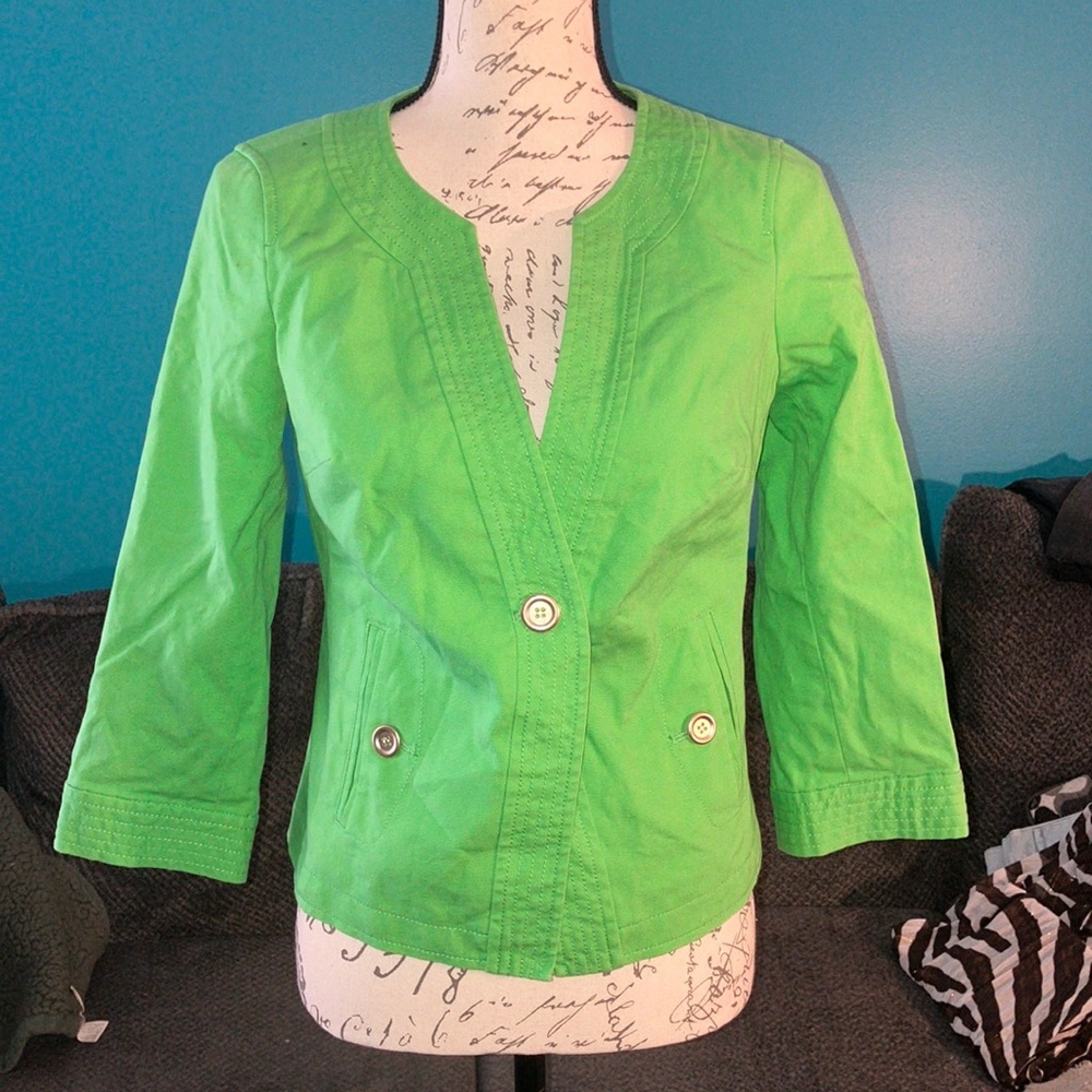 Talbots Single Button Jacket, 4 Petite - image 1